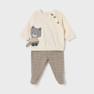 Conjunto polaina algodón zorrito 0-1 y 1-2 meses Mayoral