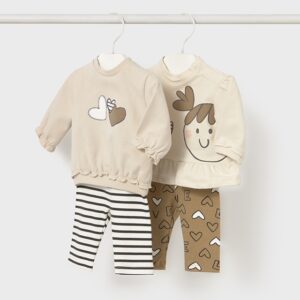 Conjunto felpa corazones 2-4, 12 y 18 meses Mayoral