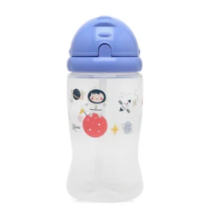 Botella con pajita 350 ml espacio Kiokids