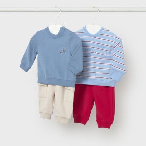 Conjunto azul finito 6-9, 12 y 18 meses Mayoral