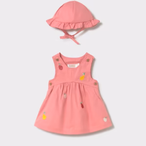 Vestido con gorro 2-4, 12 y 18 meses Mayoral