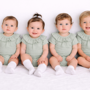 Pelele bambula verde bebé Calamaro