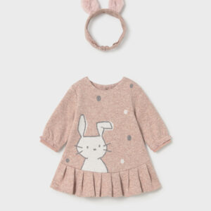 Vestido con cinta pelo 0-1, 1-2 y 2-4 meses Mayoral