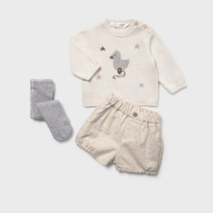 Conjunto 3 piezas 1-2, 2-4 y 4-6 meses Mayoral