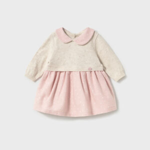 Vestido combinado 1-2, 2-4 y 4-6 meses Mayoral